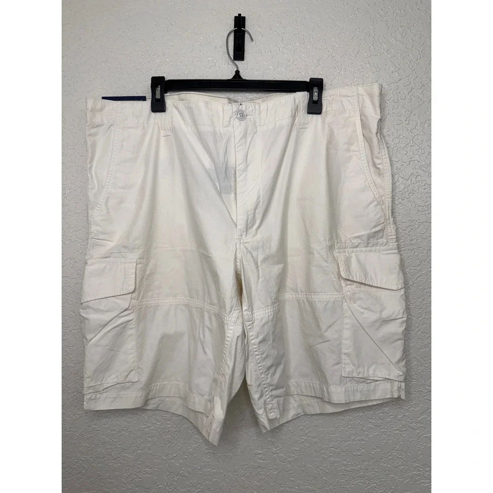 Polo Ralph Lauren Mens Classic Fit Cargo Shorts White Cotton Drill Size 42
